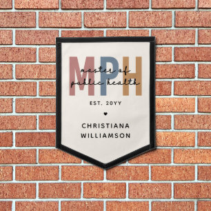 Custom MPH Master of Public Health Graduation Pennant