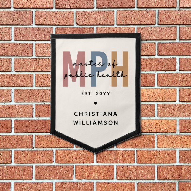 Custom MPH Master of Public Health Graduation Pennant (Insitu 1)