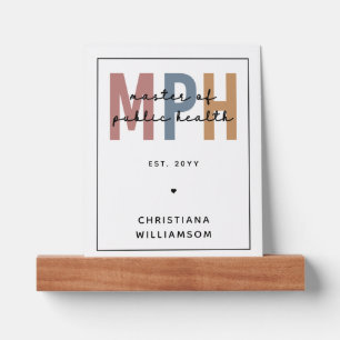 Custom MPH Master of Public Health Graduation Picture Ledge