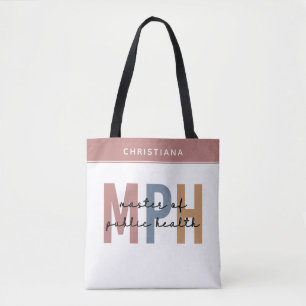 Custom MPH Master of Public Health Graduation Tote Bag