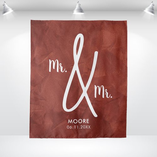 Custom Mr and Mr Boho Backdrop Gay Wedding