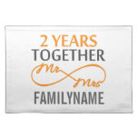 Custom Mr and Mrs 2nd Anniversary Placemat