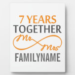 Custom Mr And Mrs 7th Anniversary Plaque at Zazzle