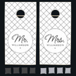 Custom Mr. and Mrs. Est. Modern Elegant Newlywed Cornhole Set<br><div class="desc">Custom Mr. and Mrs. Est. Modern Elegant Newlywed Cornhole Set!</div>
