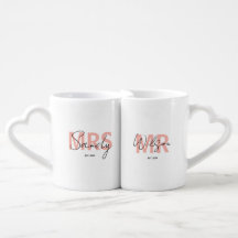Custom Mr and Mrs EST names wedding