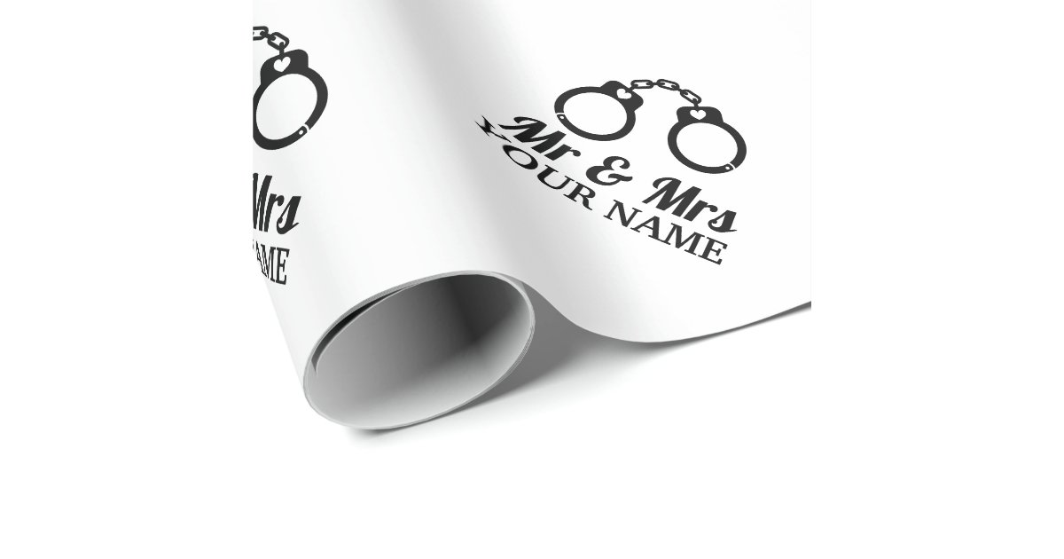 Wedding Wrapping Paper Personalized Gift Wrap Mr & Mrs Last Name, Bridal  Shower Wrapping Paper Gift Wrap, Bride and Groom Wrapping Paper 