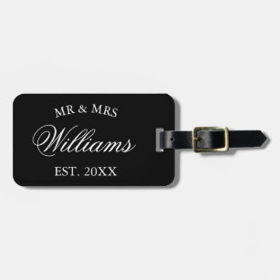 Personalized Mr. and Mrs. Luggage Tags with Established Year – MrsMyLaurie