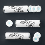 Custom Mr and Mrs wedding Breath Savers® Mints<br><div class="desc">Custom Mr and Mrs wedding party favor Breath Savers® Mints. Elegant typography design with personalized name of bride and groom couple,  newly weds or other name. Small candy packs with chic typography. Customizable color. Also great for engagement,  anniversary or bridal shower party.</div>