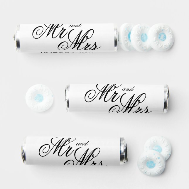 Custom Mr and Mrs wedding Breath Savers® Mints (Assorted)