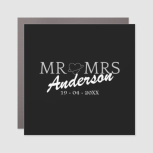 Custom Mr and Mrs Wedding Family gift Car Magnet