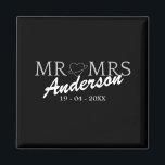 Custom Mr and Mrs Wedding Family gift Magnet<br><div class="desc">This is a wedding monogram Design. It is a perfect gift for couples and it is a symbol of the love,  support,  and friendship that will always surround them on their journey through marriage.</div>