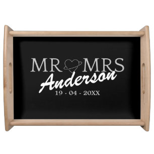 Custom Mr and Mrs Wedding Family gift Serving Tray
