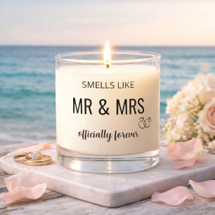 Custom “Mr and Mrs” Wedding Scented Candle Gift
