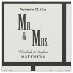 Custom Mr. and Mrs. Wedding Template Fabric