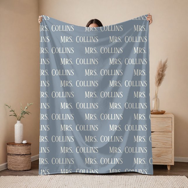 Custom Mr & Mrs Anniversary Blanket Gift for Wife (Romantic Couple Name Blanket Wedding Gift, Custom Bachelorette Party Blanket Gift for Bride & Groom)