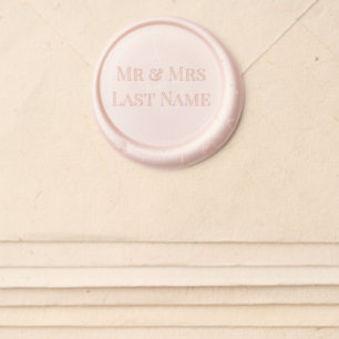 Custom Mr & Mrs Announcement Wax Seal Sticker