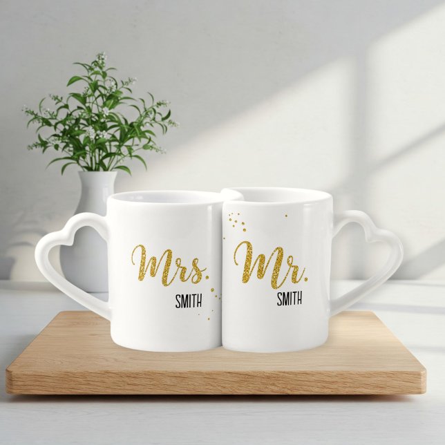 Custom Mr & Mrs, Bride And Groom Gifts Coffee Mug Set (Creator Uploaded)