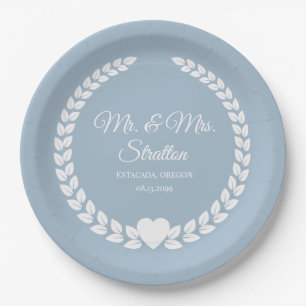 Custom Mr. & Mrs. Bride and Groom Newlywed Paper Plates