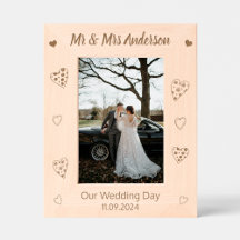 Custom Mr. & Mrs. Keepsake Wedding Day Wooden