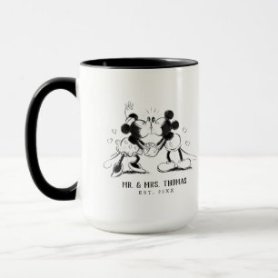 Custom Mr. & Mrs. Mickey and Minnie Mouse Sketch Mug