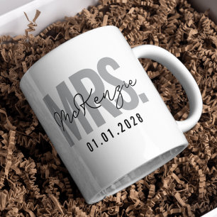 Custom Mr & Mrs Mug Gift for Couples & Newlyweds