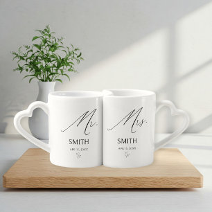 Custom Mr & Mrs Mugs, Bride And Groom Gifts Coffee Mug Set