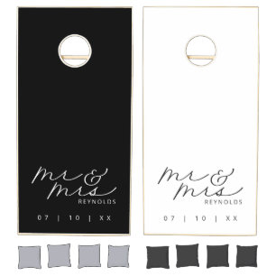 Custom Mr. & Mrs. Wedding Reception Cornhole Set