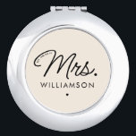 Custom Mrs. Est. Modern Elegant Script Newlywed Compact Mirror<br><div class="desc">Personalized Mrs. Modern Elegant Script Newlywed New Couple Wedding Gifts!</div>