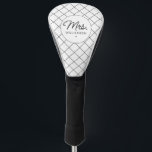 Custom Mrs. Est. Modern Elegant Script Newlywed Golf Head Cover<br><div class="desc">Personalized Mrs. Modern Elegant Script Newlywed New Couple Wedding Gifts!</div>