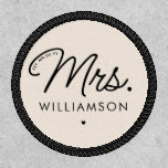 Custom Mrs. Est. Modern Elegant Script Newlywed Patch<br><div class="desc">Personalized Mrs. Modern Elegant Script Newlywed New Couple Wedding Gifts!</div>
