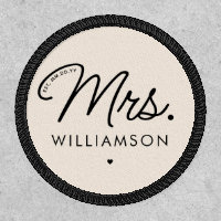 Custom Mrs. Est. Modern Elegant Script Newlywed