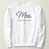 Custom Mrs. Est. Modern Elegant Script Newlywed