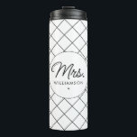 Custom Mrs. Est. Modern Elegant Script Newlywed Thermal Tumbler<br><div class="desc">Personalized Mrs. Modern Elegant Script Newlywed New Couple Wedding Gifts!</div>