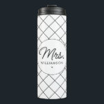 Custom Mrs. Est. Modern Elegant Script Newlywed Thermal Tumbler<br><div class="desc">Personalized Mrs. Modern Elegant Script Newlywed New Couple Wedding Gifts!</div>