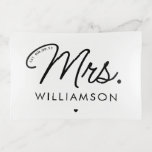 Custom Mrs. Est. Modern Elegant Script Newlywed Trinket Tray<br><div class="desc">Personalized Mrs. Modern Elegant Script Newlywed New Couple Wedding Gifts!</div>