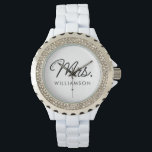Custom Mrs. Est. Modern Elegant Script Newlywed Watch<br><div class="desc">Personalized Mrs. Modern Elegant Script Newlywed New Couple Wedding Gifts!</div>