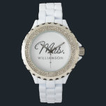 Custom Mrs. Est. Modern Elegant Script Newlywed Watch<br><div class="desc">Personalized Mrs. Modern Elegant Script Newlywed New Couple Wedding Gifts!</div>