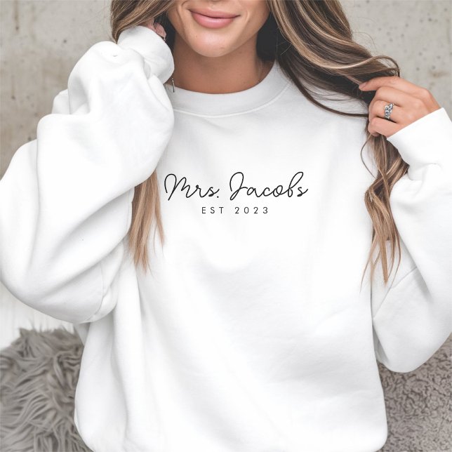 Custom Mrs Sweatshirt Bridal Apparel (Creator Uploaded)