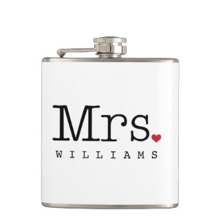 Custom Mrs. Wedding Flask | Bride Gift