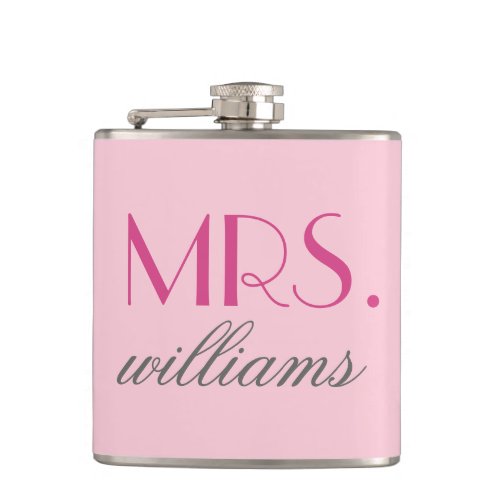 Custom Mrs Wedding Flask  Bride_to_Be Gifts