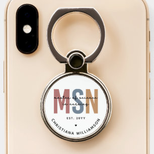 Custom MSN Master of Science in Nursing Graduation Phone Ring Stand