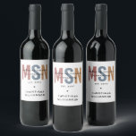 Custom MSN Master of Science in Nursing Graduation Wine Label<br><div class="desc">Custom MSN Master of Science in Nursing Graduation | Nursing School NP Graduation Gifts!</div>
