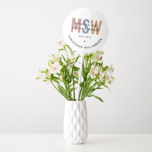 Custom MSW Master of Social Work Retro Graduation Balloon