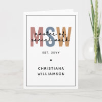 Custom MSW Master of Social Work Retro Graduation