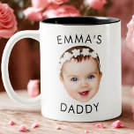 Custom Mug, Baby Mug, Dad Birthday Gift, Face Two-Tone Coffee Mug<br><div class="desc">Custom Mug,  Baby Mug,  Dad Birthday Gift,  Face Mug,  Best Gift For Daddy Mom Grandma Grandpa</div>