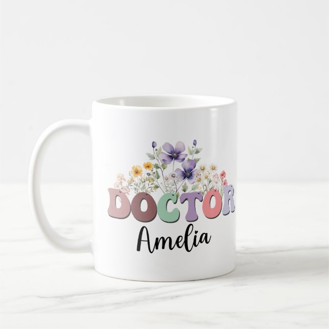 Custom mug for doctor, personalized mug for doctor (Left)