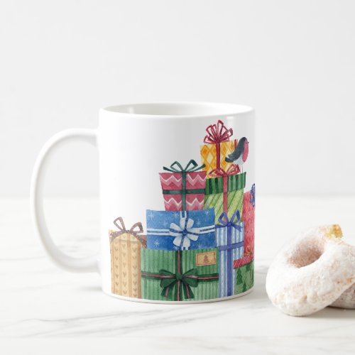 Custom Mug Happy Birthday Watercolor gifts  bird