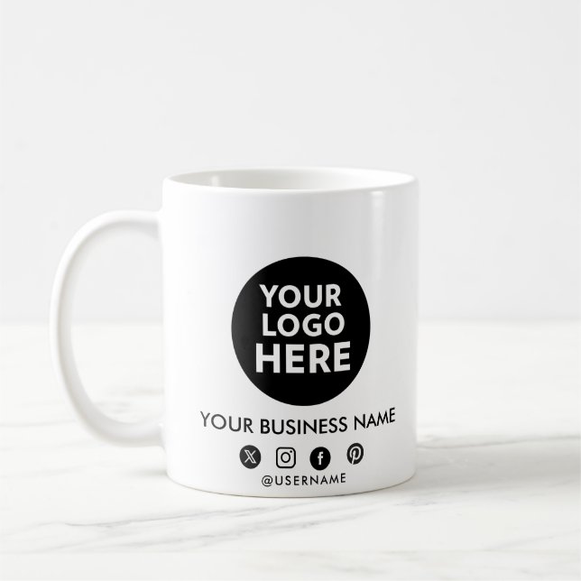Custom Mug Promotional With Business Logo (Left)