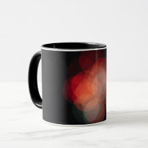 Custom mug with bokeh effect photo