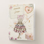 Custom mulberry paper Sewing student Kraft  Pocket Folder